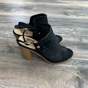 Black heeled sandals